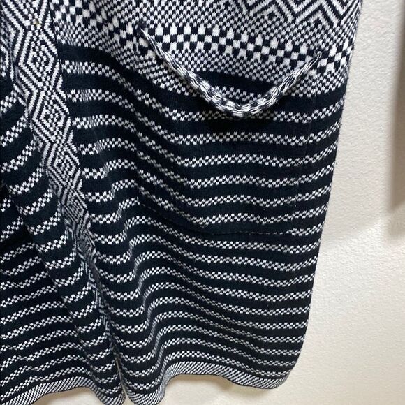 Simply Styled by Sears Black & White Geometric Open Cardigan Sweater M - Picture 5 of 14